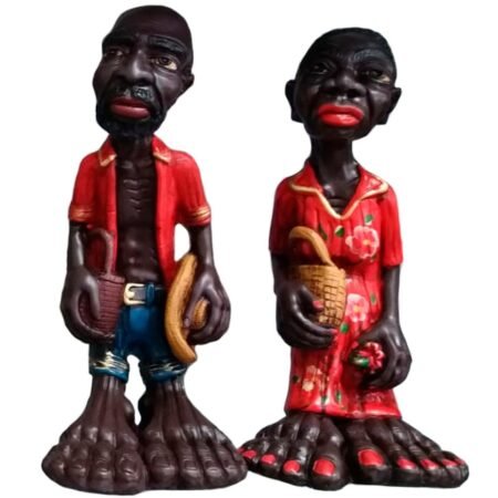 Casal Pezões Artesanais Decorativos Vintage Rústicos - Red