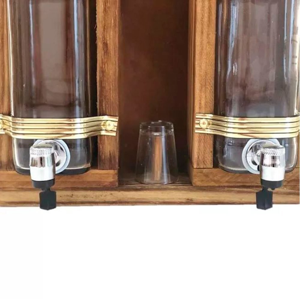 Pingômetro Duplo Casa da Cachaça em Madeira Decorativa Bbq - Imagem 2