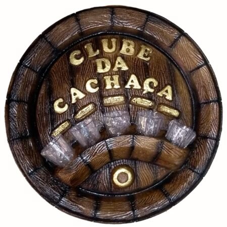 Pingômetro Placa Tampa de Barril Decorativa Clube da Cachaça - 5 Copos