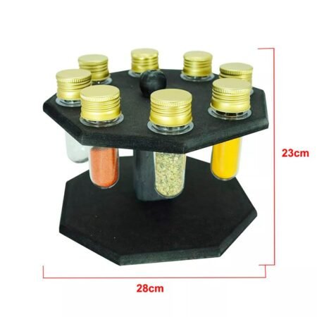 Porta Temperos e Condimentos Giratório com 8 Tubetes Premium - Image 2