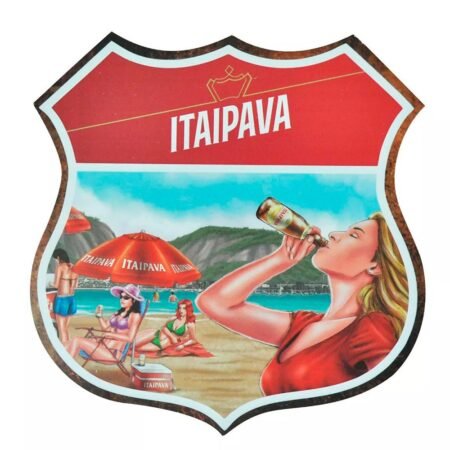 Quadro Placa Route em Madeira Decorativa - Cerveja Itaipava