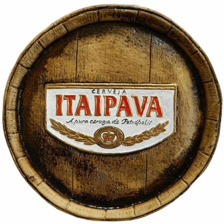 Tampa de Barril Rústica Grande em Alto Relevo Decor - Cerveja Itaipava