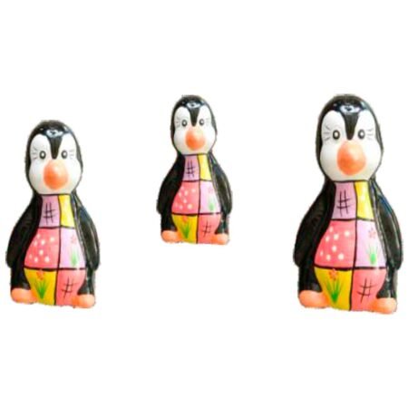 Trio de Pinguins Reis em cerâmica de Geladeira e Sala Decorativos - Image 2