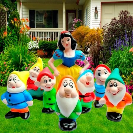 Kit Branca de Neve e os 7 Anões em Cerâmica Decorativa Grande - Casa e Jardim - Image 3