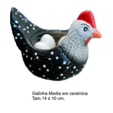 Galinha Porta Ovos Cesta em Cerâmica Gourmet Decorativa - Image 2