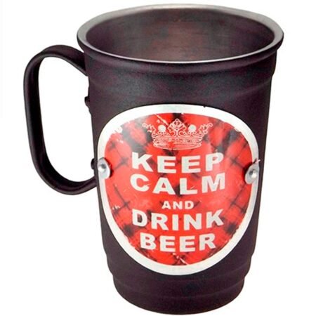 Caneca em Alumínio Térmico com Gel Congelante Black - Keep Calm