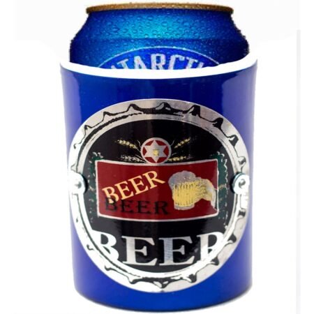 Porta Lata em alumínio e isopor Térmico Vintage Azul - Beer Beer