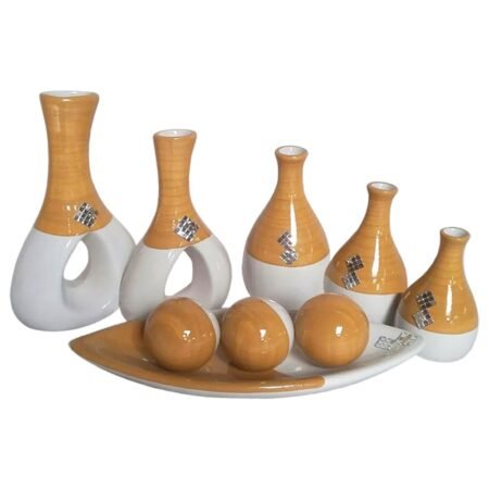 Conjunto Trio Garrafas com Par Furados e Barca 3 Esferas Decor - Del Sol