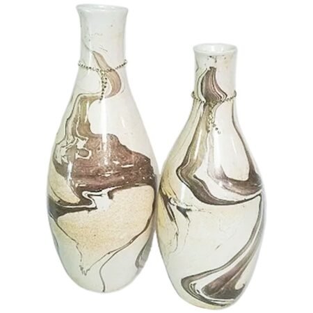 Par de Vasos Grandes em Cerâmica de Sala Decorativos - Mesclado