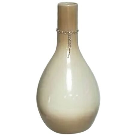 Vaso Garrafa Gigante em Cerâmica Design Decorativo - Bege