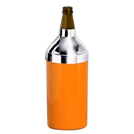 Porta Garrafa de Cerveja em Alumínio e Isopor Térmico 600Ml - Laranja