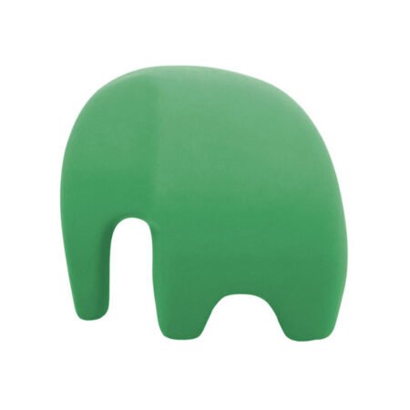 Escultura Elefante Minimalista em Cerâmica Fosca Decorativa - Verde