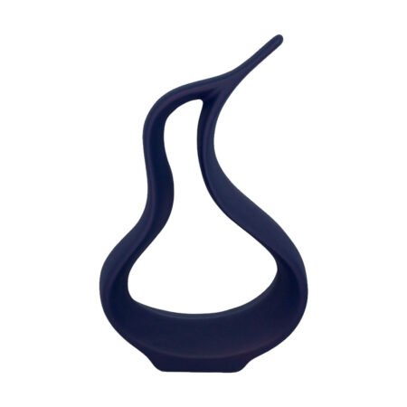 Escultura Pinguim Zoe em Cerâmica Fosca Decorativa - Azul Petróleo
