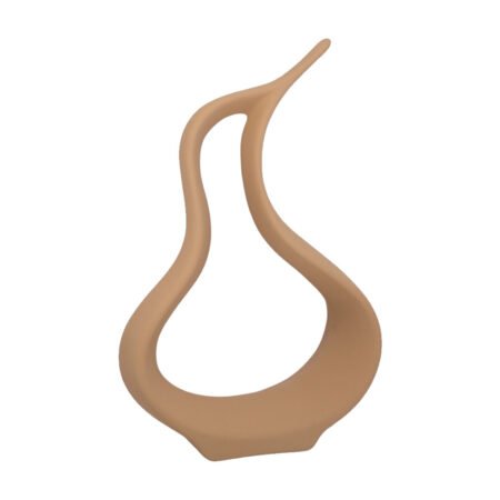 Escultura Pinguim Zoe em Cerâmica Fosca Decorativa - Bege