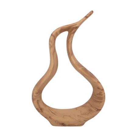 Escultura Pinguim Zoe em Cerâmica Fosca Decorativa - Bege Mescla