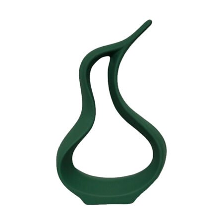 Escultura Pinguim Zoe em Cerâmica Fosca Decorativa - Verde