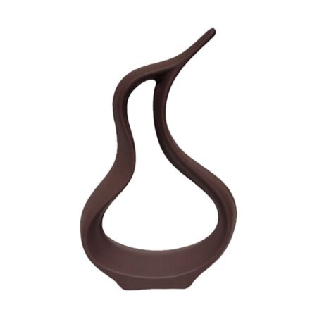 Escultura Pinguim Zoe em Cerâmica Fosca Decorativa - Marrom