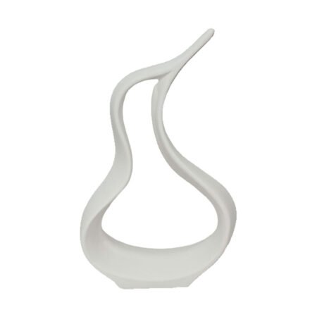 Escultura Pinguim Zoe em Cerâmica Decorativa de Sala - White