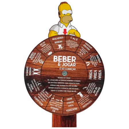 Jogo Gira Roda Roleta Shots Drinks Taberna Gamble Decor - Imagem 3