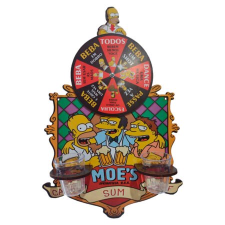 Jogo de Roleta Gira-Drinks Decor Taberna do Moe’s Simpsons