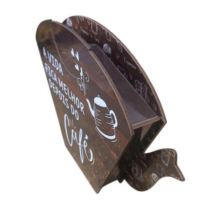 Porta Filtro de Papel para Coador de Café Decorativo - Vida com Café - Imagem 2