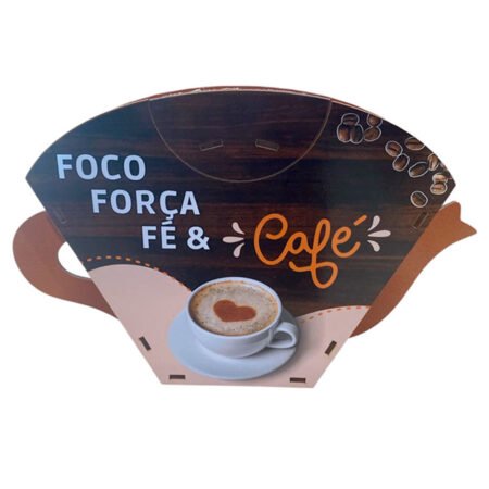 Porta Filtro de Papel para Coador de Café Decorativo - Fé e Café