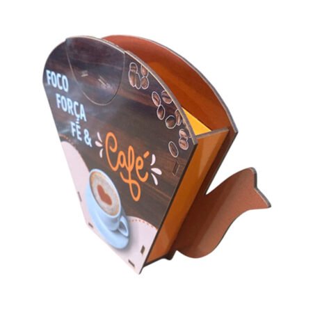 Porta Filtro de Papel para Coador de Café Decorativo - Fé e Café - Imagem 2