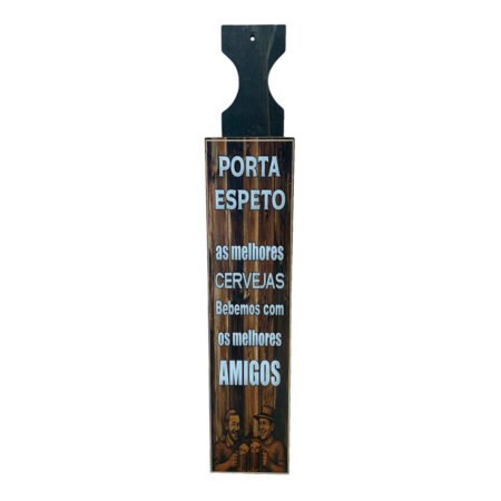 Porta Espetos de Churrasco Rústico Decor - Cerveja e Bons Amigos