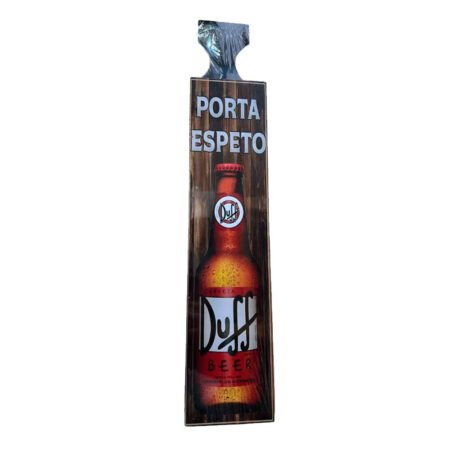 Porta Espetos de Churrasco Rústico Decor - Cerveja Duff Beer