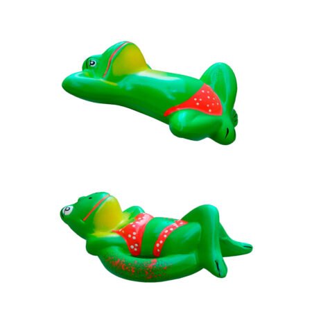 Casal Sapo de Sunga e Sapa de Biquíni em Cerâmica de Jardim