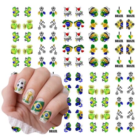 Kit 240 Adesivos de Unha 3D Nail Art para Unhas Decoradas Brasil